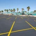 Beautifully paved asphalt parking lot in Houston TX by PavingRite Construction professional Asphalt services in Houston